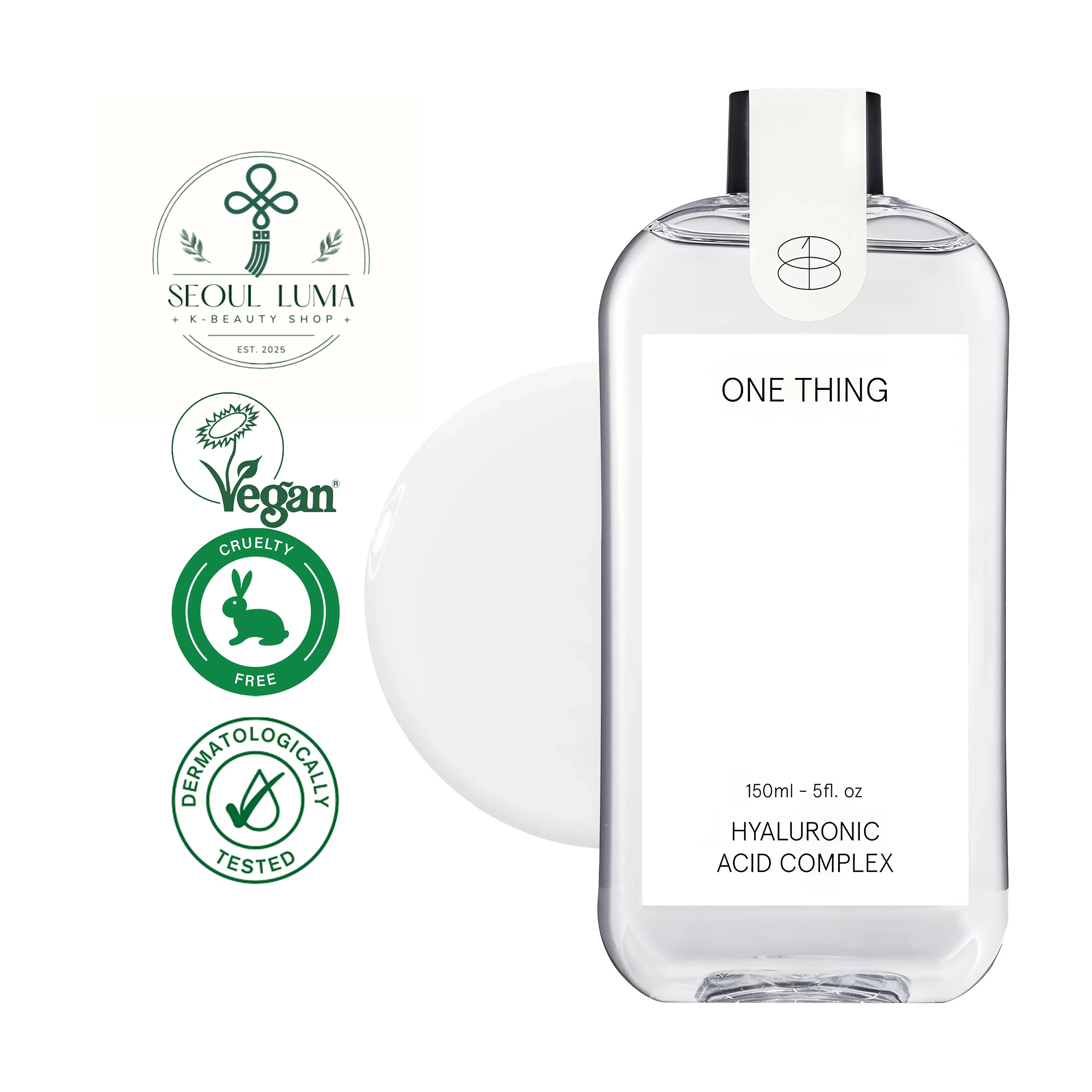 ONE THING Hyaluronic Acid Essence with multiple molecular weights for deep skin hydration and plumping effects